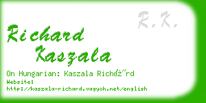 richard kaszala business card